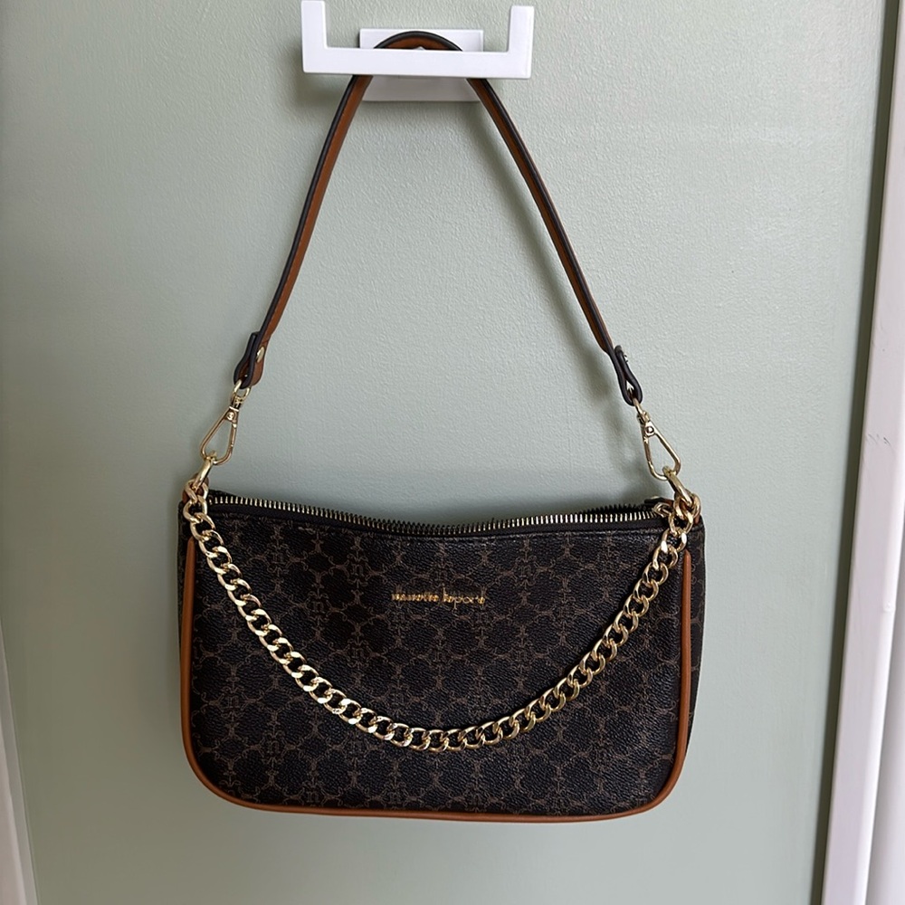 Brown and gold Nanette Lepore shoulder bag